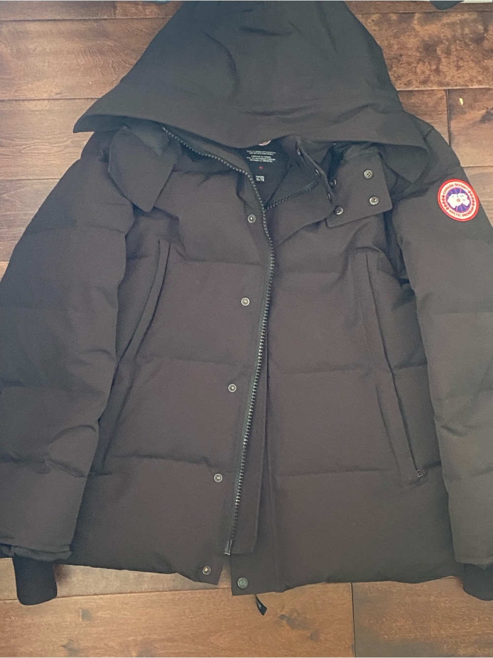 Canada Goose Black Men's Puffer Parka with Hood
